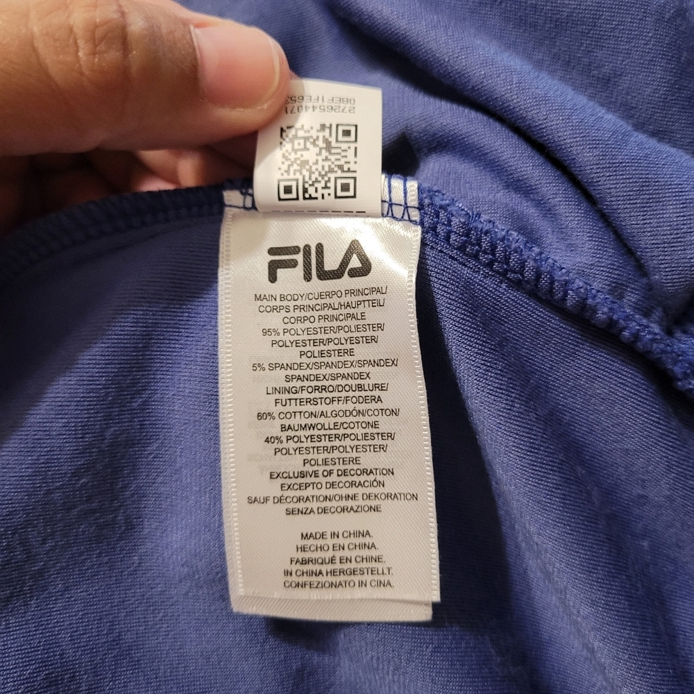 Fila Velour Hoodie blue size M - Picture 10 of 10
